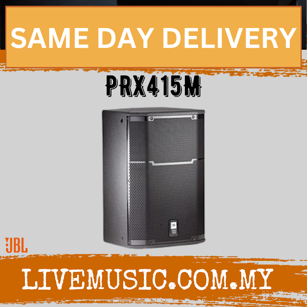 JBL PRX415M 1200W 15 inch Passive Speaker With SPS502 Speaker Stand - Black - Each ( PRX-415M / PRX 415M )