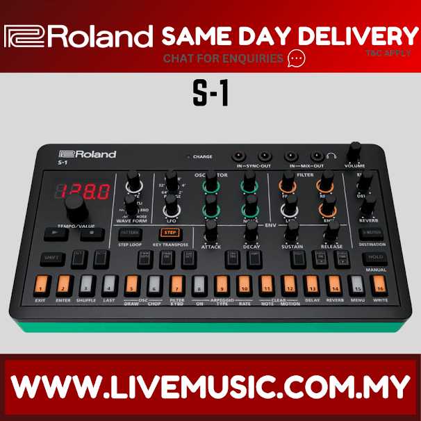 Roland AIRA Compact S-1 Tweak Synth Polyphonic Synthesizer ( S1 / S 1 )