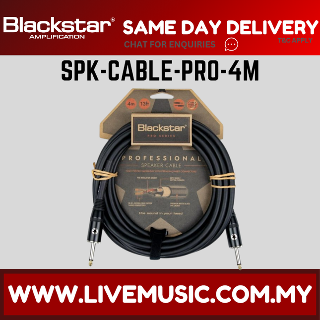 Blackstar SPKCABLE-PRO-4M Professional Speaker Cable - 13ft ( SPKCABLEPRO SPKCABLEPRO4M )