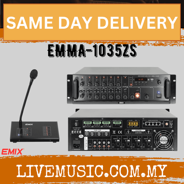 EMIX EMMA-1035ZS 6-zone Bluetooth mixer amplifier with front panel controls