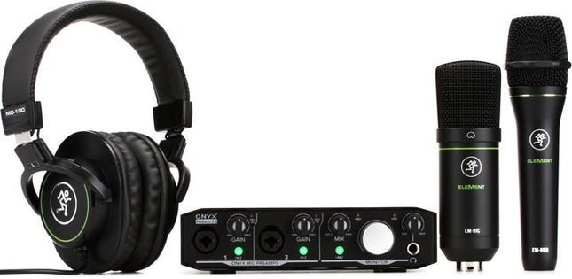 Mackie Producer Bundle With EM-91C And EM-89D Microphone, MC-100 Headphone And Mic Stand (EM91C/EM89D/MC100)
