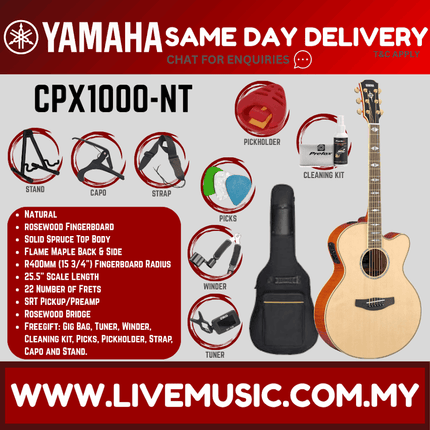 Yamaha CPX1000 41'' Medium Jumbo Solid Spruce Acoustic-Electric Guitar - ( CPX-1000 / CPX 1000 )
