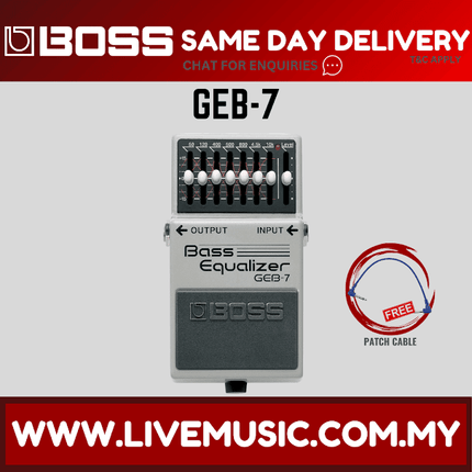 Boss GEB-7 7-band Bass Equalizer Guitar Effect Pedal (GEB7)