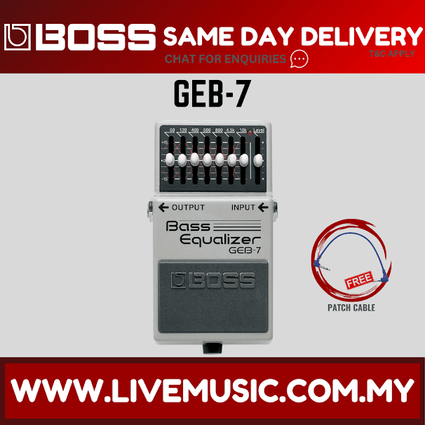 Boss GEB-7 7-band Bass Equalizer Guitar Effect Pedal (GEB7)