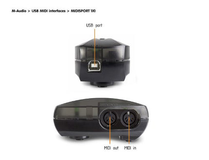 M-Audio MIDISPORT 1x1 - 1-In/1-Out USB Bus-Powered MIDI Interface