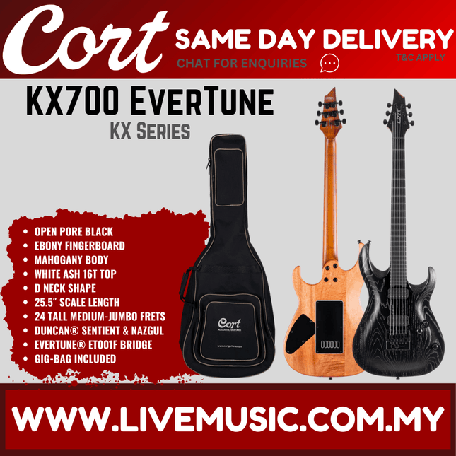 Cort KX700-OPB EverTune Electric Guitar with Bag - ( KX700OPB / KX700 OPB )