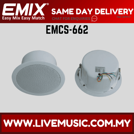 Emix EMCS-662 6.5" 6W Ceiling Speaker c/w Enclosure ( EMCS 662 / EMCS662 )