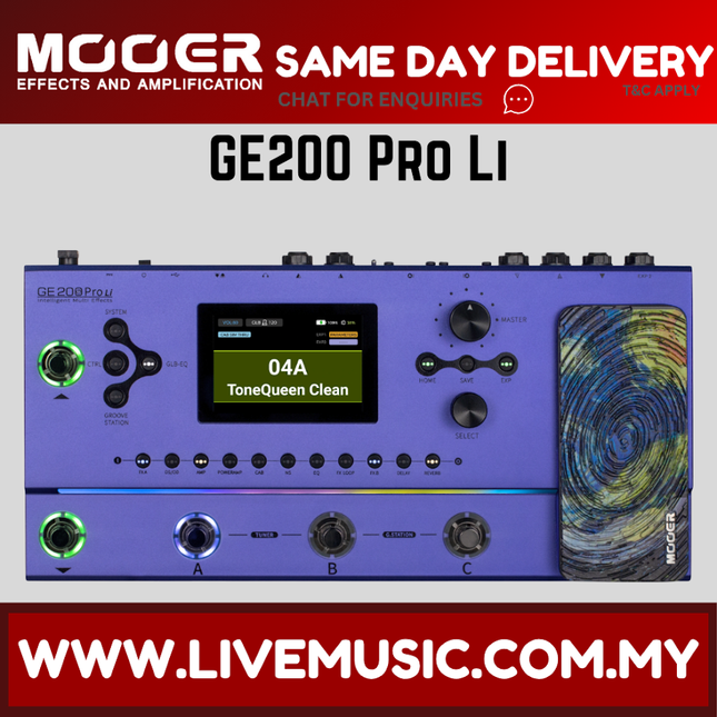 Mooer GE200 Pro Li Intelligent Multi Effects ( GE200PROLi GE200PRO GE-200 )