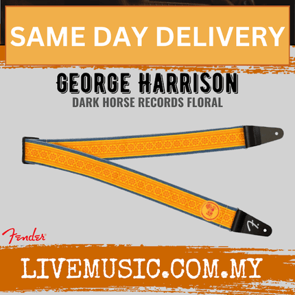 Fender George Harrison Dark Horse Floral Guitar Strap