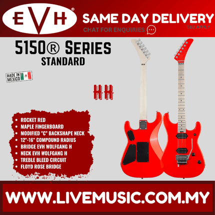 EVH 5150 Series Standard Electric Guitar, Rocket Red