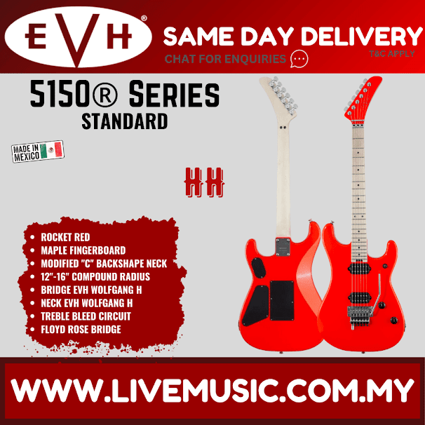 EVH 5150 Series Standard Electric Guitar, Rocket Red