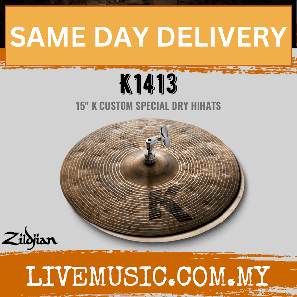 Zildjian 15" K Custom Special Dry Hi-Hat Cymbals (K1413)