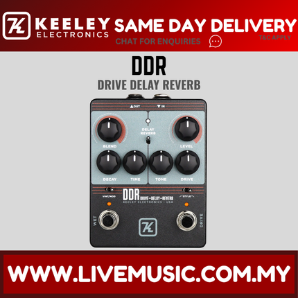 Keeley DDR-Drive Delay Reverb Guitar Effects Pedal