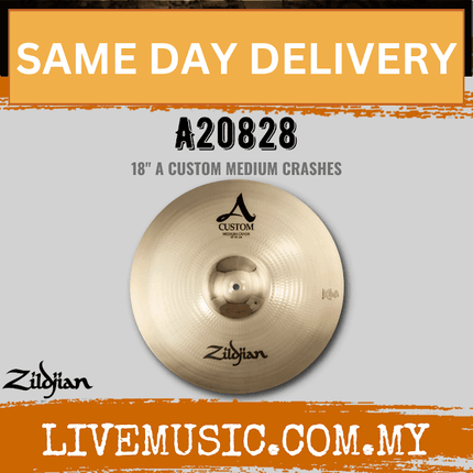 Zildjian 18" A Series Custom Medium Crash Cymbal (A20828)