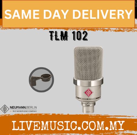 Neumann TLM 102 Large-diaphragm Condenser Microphone - Matte Nickel ( TLM102 / TLM-102 )
