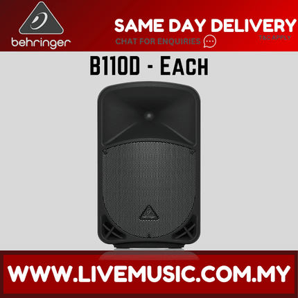Behringer Eurolive B110D 300-Watt 10" Powered Speaker w/Wireless Mic, Speaker Stand & Cable - Each/Pair (B-110D B 110D)