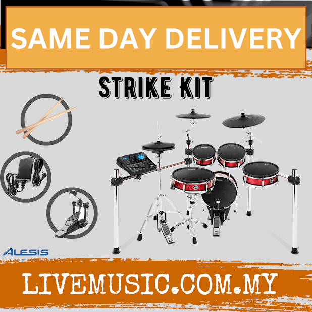 Alesis Strike Kit 5-piece Digital Drum, Electronic Drum Kit with Drumstick, Kick Pedal and Adapter