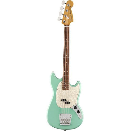 Fender Vintera 60s Mustang Bass Guitar, Pau Ferro Fretboard with Gig Bag - Seafoam Green