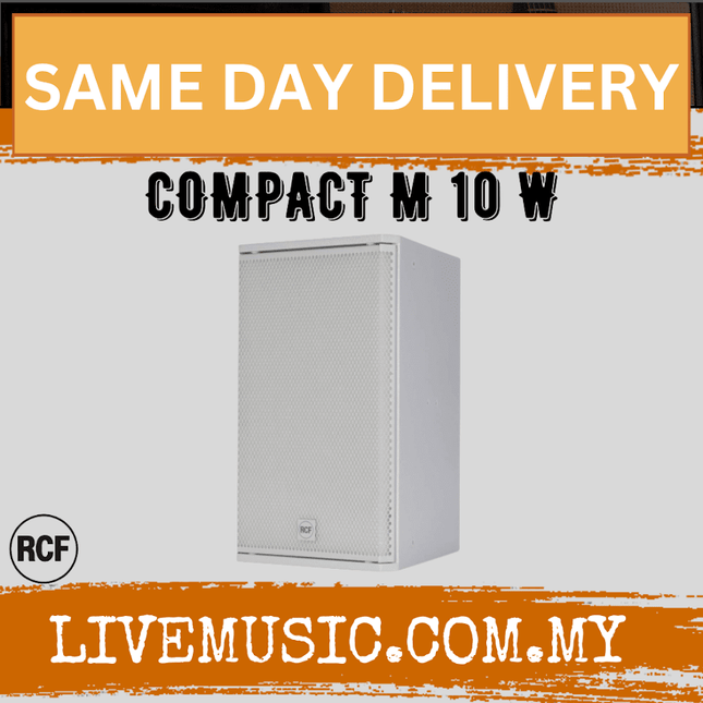 RCF COMPACT M 10 Passive 2-Way Speaker - White ( COMPACTM10 / M10 )