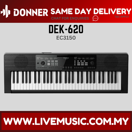 Donner DEK-620 keyboard 61 Key Piano Keyboard for Beginner/Professional ( DEK 620 / DEK620 )