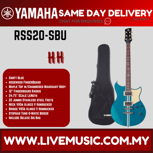 Yamaha Revstar Standard RSS20 Electric Guitar - Swift Blue ( RSS20 / RSS 20 )