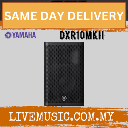 Yamaha  DXR10 MKII 1100-Watt 10 inch Powered Speaker w/Speaker Stand - Pair ( DXR-10 / DXR 10 / MKII )