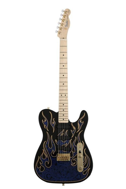 Fender James Burton Telecaster Electric Guitar Maple Fretboard with Deluxe Hardshell Case - Blue Paisley Flames