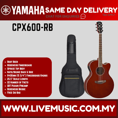 Yamaha CPX600 Medium Jumbo Cutaway Spruce Top Acoustic-Electric Guitar ( CPX-600/CPX 600 )