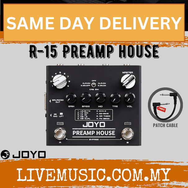 Joyo R-15 Revolution Series Preamp House Multi Effect Pedal ( R15 / R 15 )