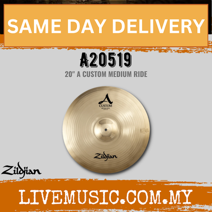 Zildjian 20" A Series Custom Medium Ride Cymbal (A20519)