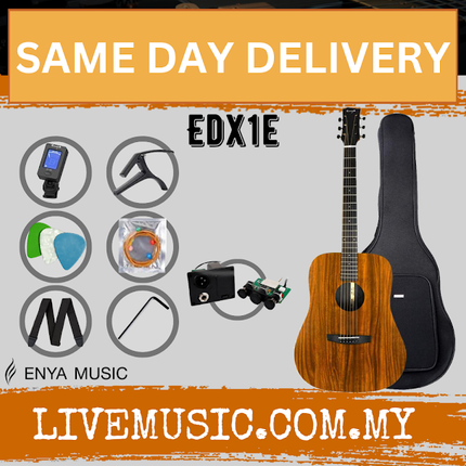 Enya ED-X1e 41" Acoustic Guitar HPL Koa Body & Aig X1 Pickup With Bag (EDX1/EDX1E)
