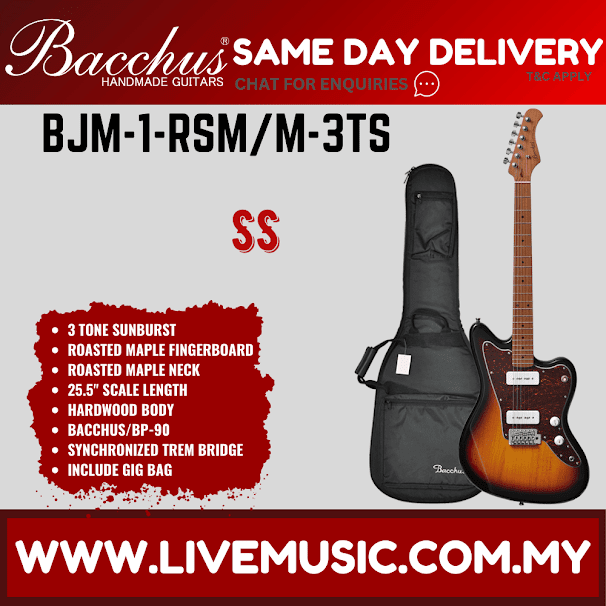 BACCHUS BJM-1-RSM/M UNIVERSE SERIES ROASTED MAPLE ELECTRIC GUITAR - Without Acessories ( BJM1 / BJM1RSMM / BJM1 RSM M )