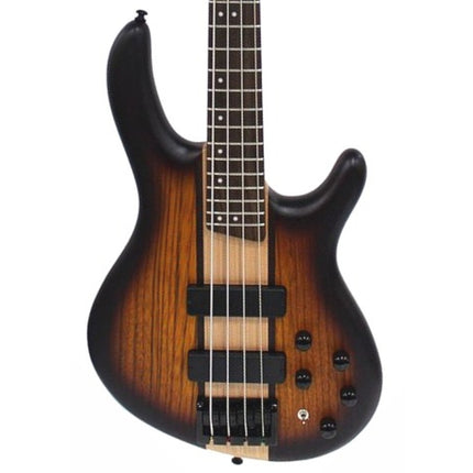 Cort C4 Plus ZBMH 4-String Electric Bass Guitar Rosewood Fretboard with Bag - Open Pore Tabacco Burst