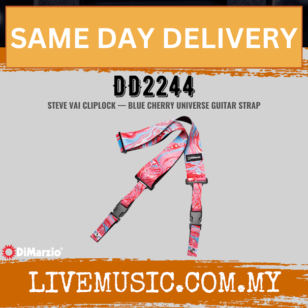 DiMarzio DD2244 Steve Vai ClipLock Guitar Strap - Blue Cherry Universe (DD2244 BCU/DD2244-BCU)