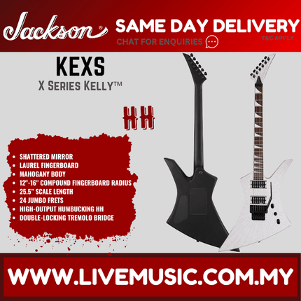 Jackson X Series Kelly KEXS Electric Guitar, Laurel Fingerboard, Shattered Mirror