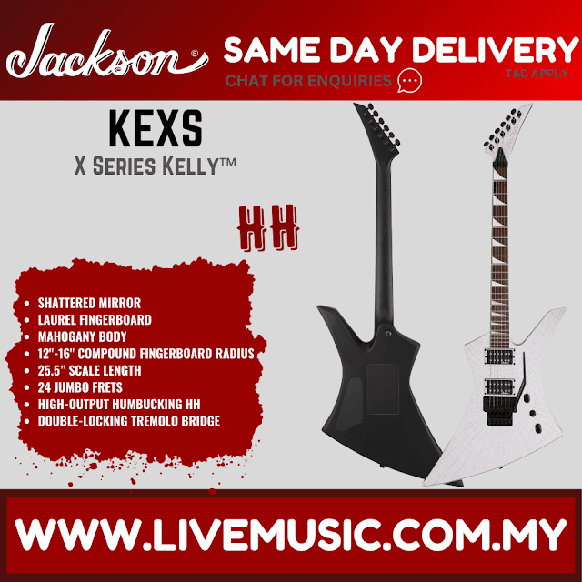 Jackson X Series Kelly KEXS Electric Guitar, Laurel Fingerboard, Shattered Mirror