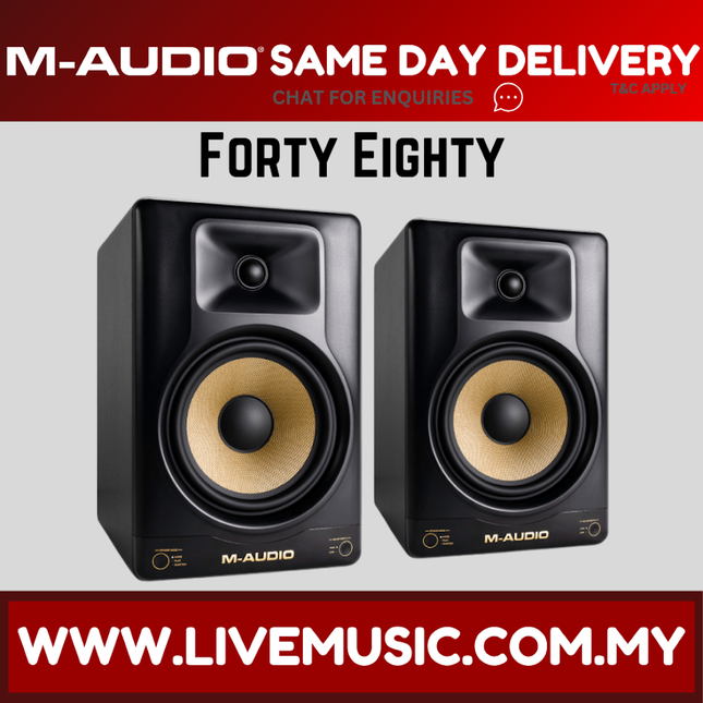 M-Audio Forty Eighty 150W Active 8" DSP Monitor Speaker - Pair