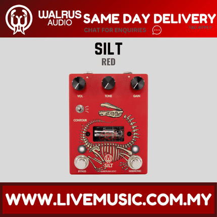 Walrus Audio SILT Harmonic Tube Fuzz Guitar Pedal - Red