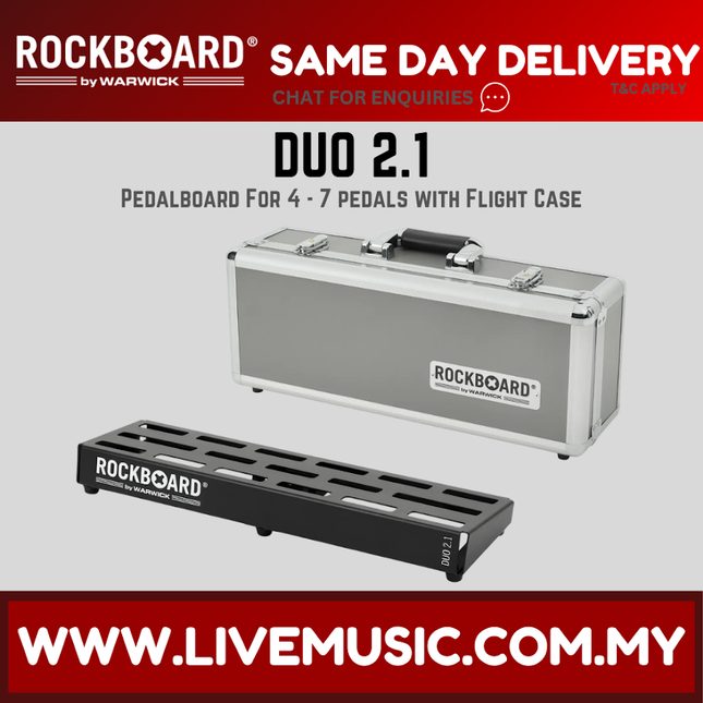 RockBoard by Warwick DUO 2.1 w/ Flight Case, 46 x 14.6 cm