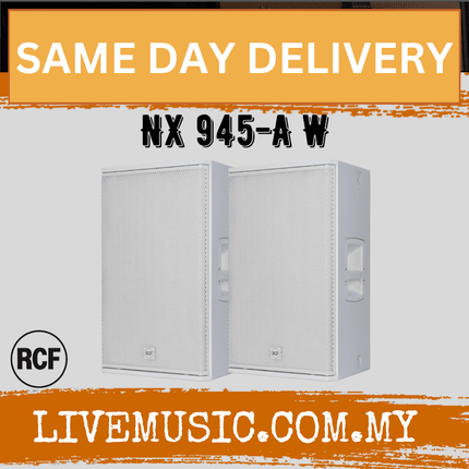 RCF NX 945-A 15'' 2-Way Active Speaker w/Speaker Stand And Cable - White - Each / Pair ( NX945 / NX945A )