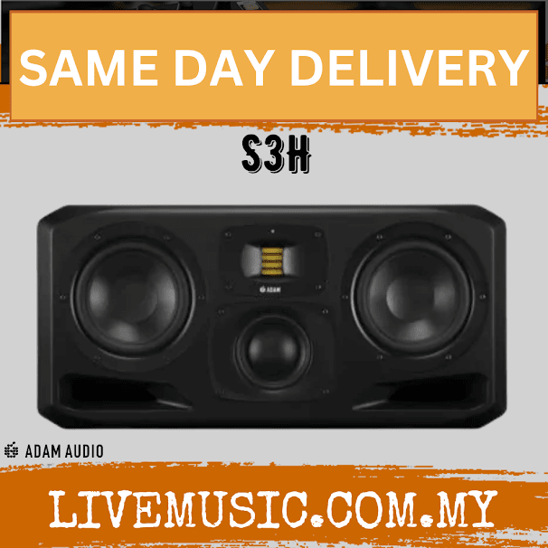 ADAM Audio S3H Dual 7 inch 3-way Powered Midfield Studio Monitor ( S-3H / S 3H )