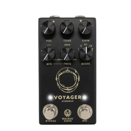 Walrus Audio Voyager Preamp & Overdrive MKII Guitar Effects Pedal, Black