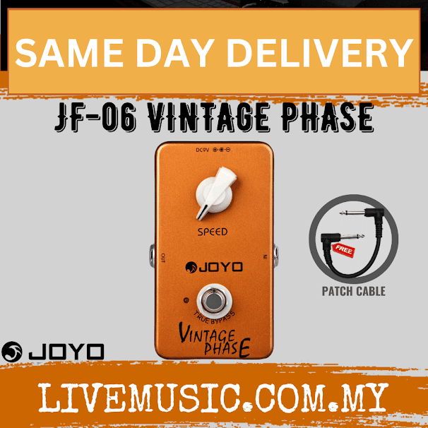 Joyo JF-06 Vintage Phase Beautifully Re Creates Classic Phaser Sounds Of 70'S For Electric Guitar Effect Pedal ( JF06 / JF 06 )