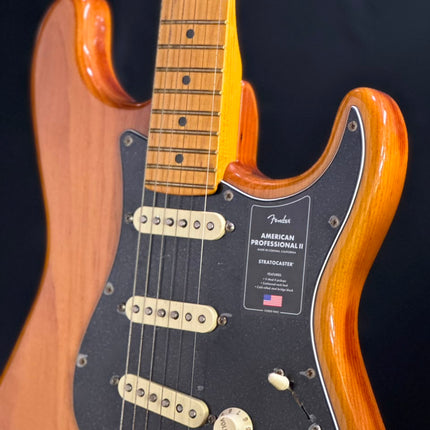 DISPLAY - Fender American Professional II Stratocaster Electric Guitar, Maple Fretboard - Roasted Pine
