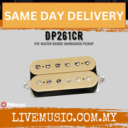 DiMarzio DP261CR PAF Master Bridge Humbucker Pickup - Cream (DP261 CR/DP261-CR)