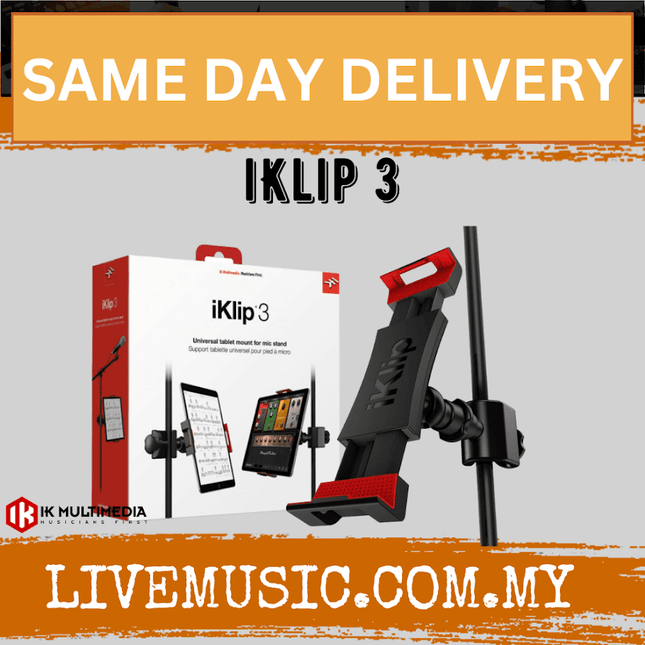 IK Multimedia IKLIP 3 Universal Mic Stand Support For Tablets ( IKLIP3 / IKLIP-3 )