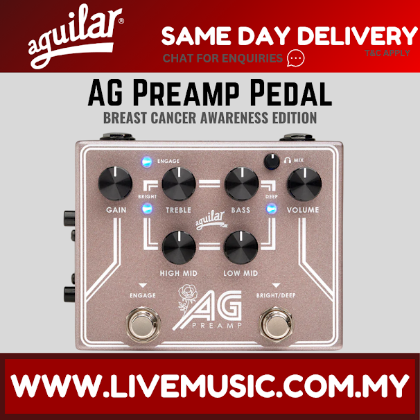 Aguilar AG Bass Limited Edition Breast Cancer Awareness Month Preamp Pedal ( AGBass )