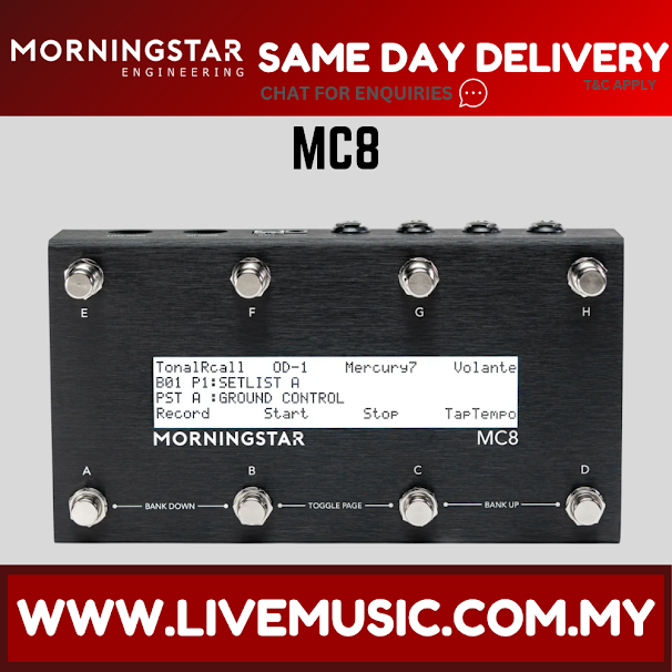 MORNINGSTAR MC8 MIDI Controller — M50-MC8
