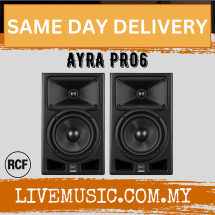 RCF AYRA PRO6 Professional Active Two-way With Isolation Pad and Monitor Stand - ( AYRAPRO6 / PRO6 / AYRA )