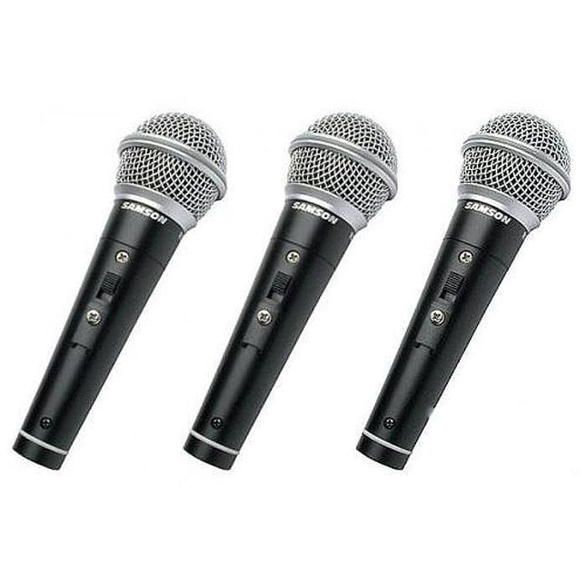 Samson R21s - Cardiod Dynamic Microphone with Switch, 3 Pack (R-21s/R21 s/R21-s)